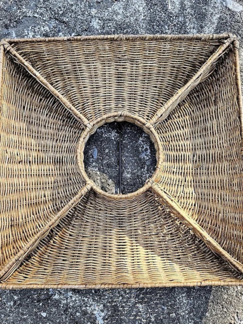Woven Square Basket Decor in Brown